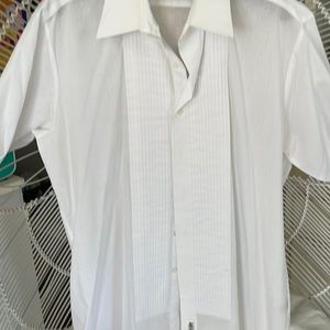 Men’s white after six long sleeve button down shirt